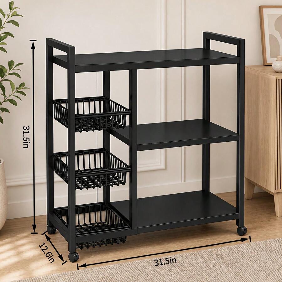 1pc Mobile Storage Rack, Adjus - Home Edit Bathroom Storage recension och pris