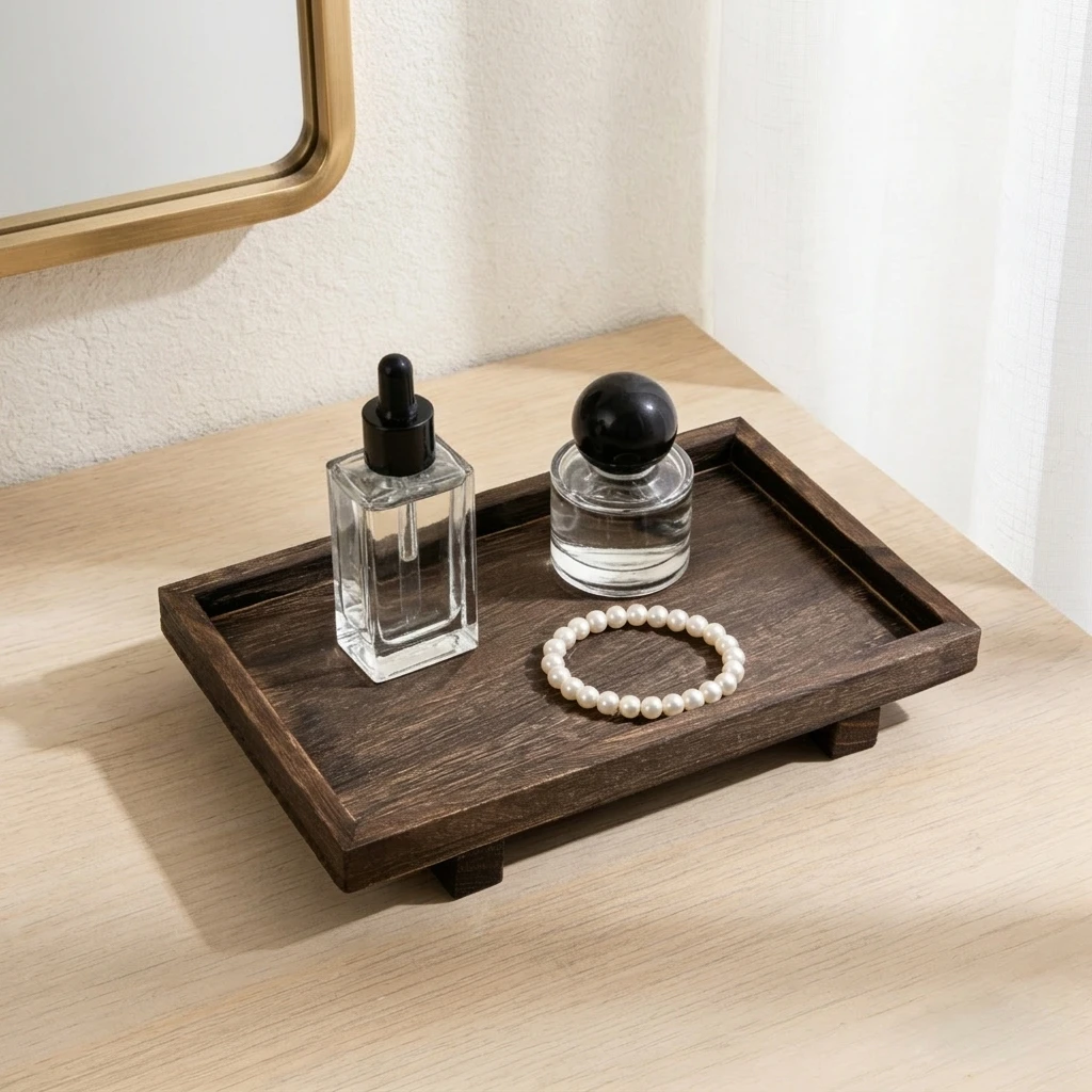 Retro Wooden Desk Storage Tray - Home Edit Bathroom Storage recension och pris