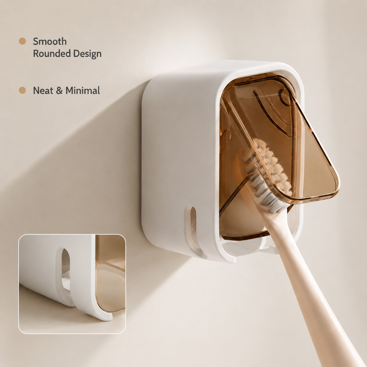1/2PCS Wall Mounted Toothbrush - Home Edit Bathroom Storage recension och pris