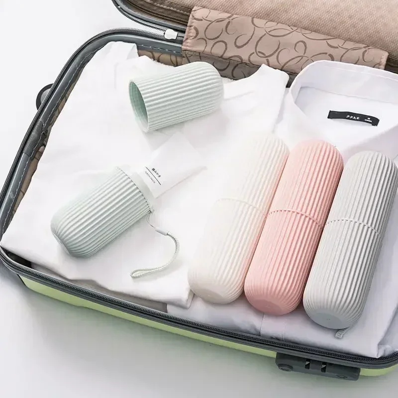 1/2pcs Portable Toothbrush Cup - Home Edit Bathroom Storage recension och pris